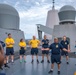 USS Green Bay Sailors perform PT during CPO 365