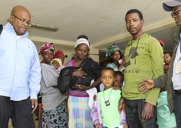 USARAF security planner for JA17 donates more than 400 articles of clothing to landslide survivors