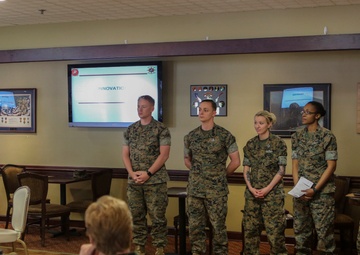 2nd MLG leaders hold a commanders huddle