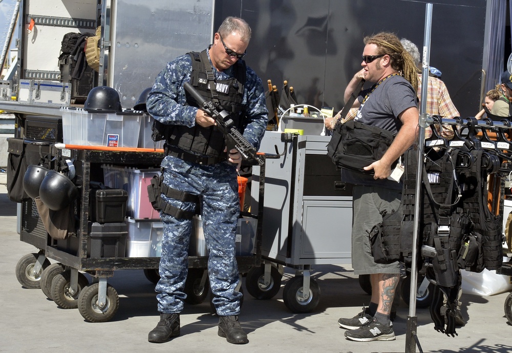 Filming &quot;The Last Ship&quot; at Naval Base San Diego