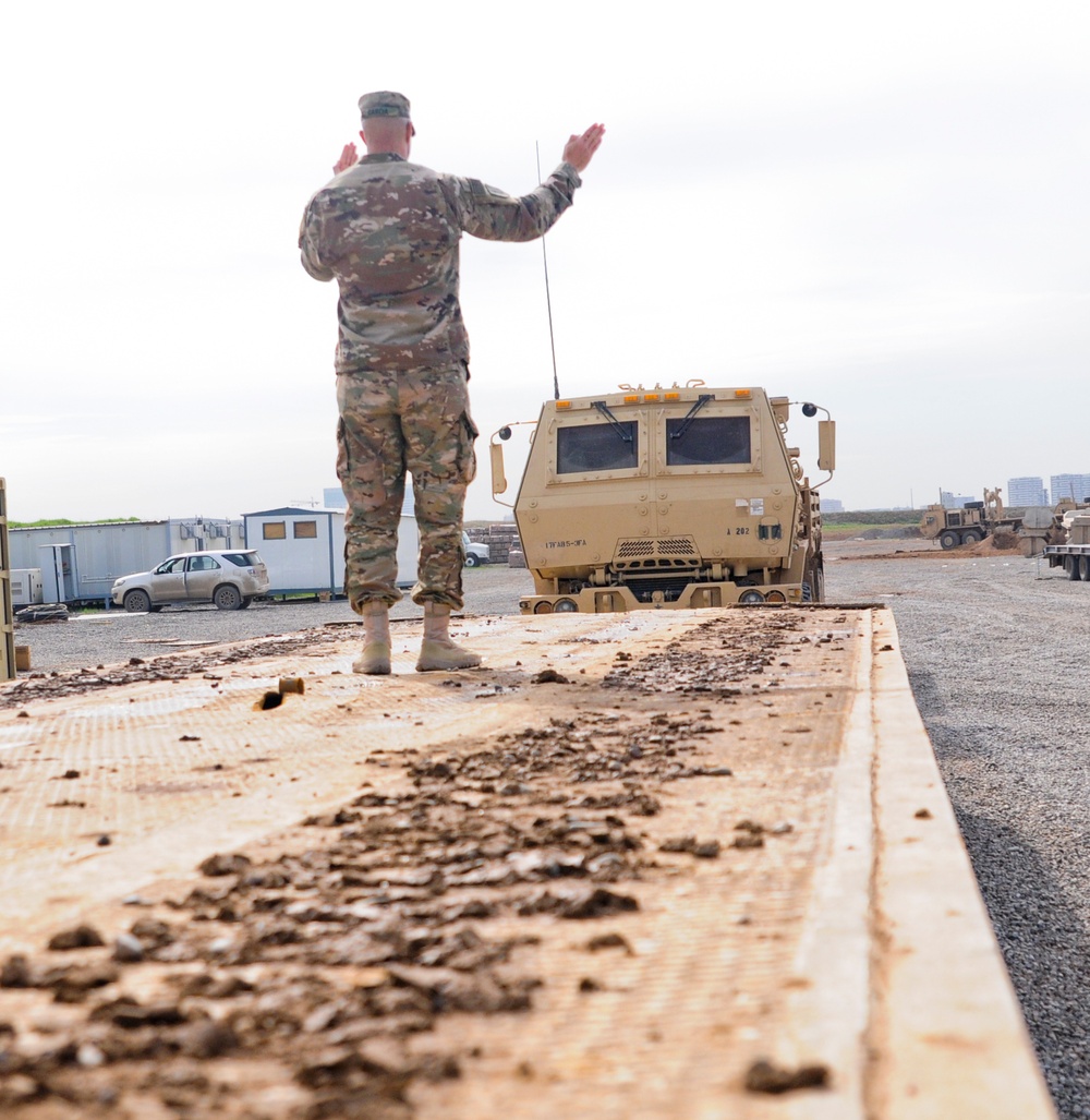 Ground guiding the HIMARS