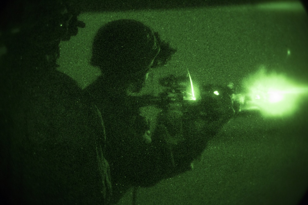 Fire in the dark: U.S. Marines enhance marksmanship skills at live-fire range