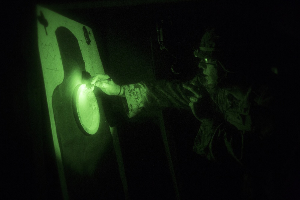 Fire in the dark: U.S. Marines enhance marksmanship skills at live-fire range