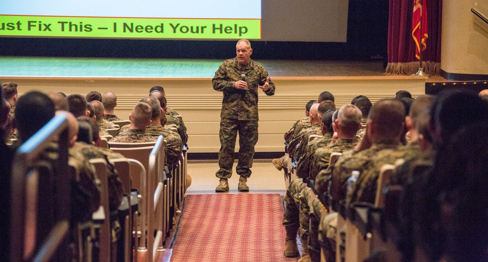 CMC Speaks at Marine Corps Base Quantico
