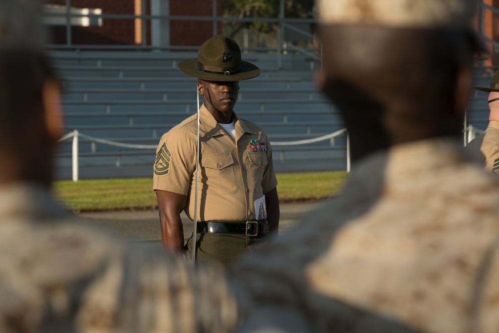 Marine recruits complete final drill evaluation on Parris Island