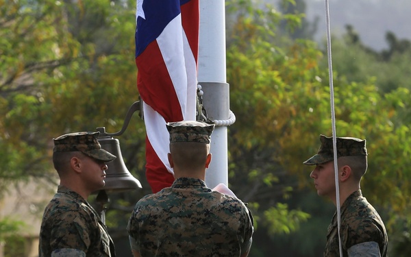 PACOM and MARFORPAC raise the Colors