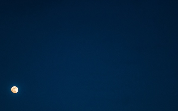 A full moon illuminates Joint Base Lewis-McChord, Washington