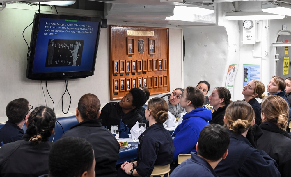 USS Wayne E. Meyer Celebrates the 100th Year Anniversary of Women Enlisting in the Military