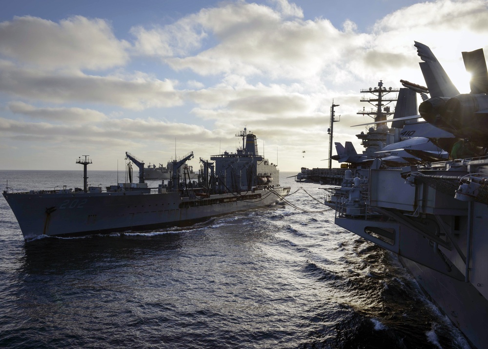 Nimitz conducts underway replenishment-at-sea