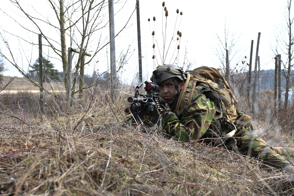Dutch Soldier Firing at Enemy