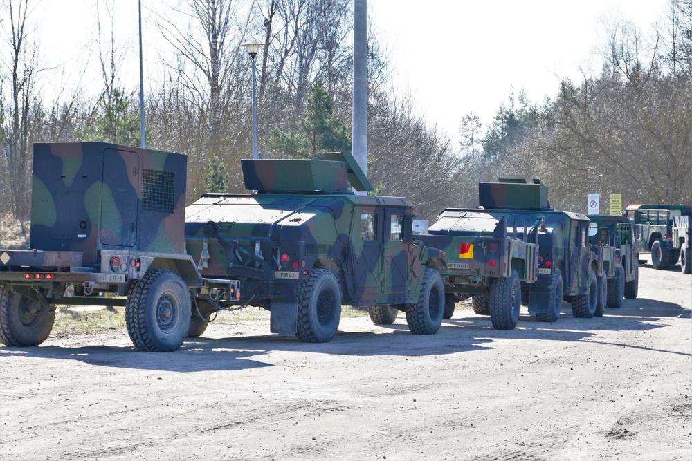 U.S. Army Vehicles Arrive in Orzysz Poland