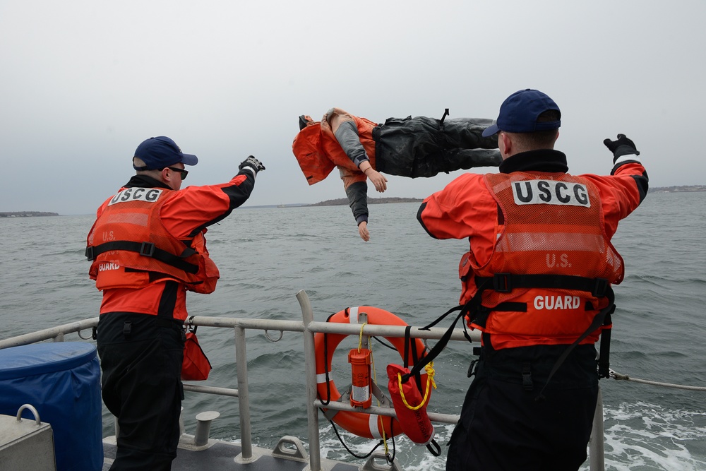 Coast Guard Station Castle Hill underway for training