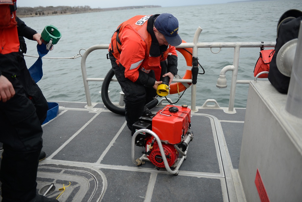 Coast Guard Station Castle Hill underway for training