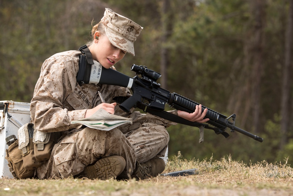 Marine recruits learn shooting fundamentals on Parris Island
