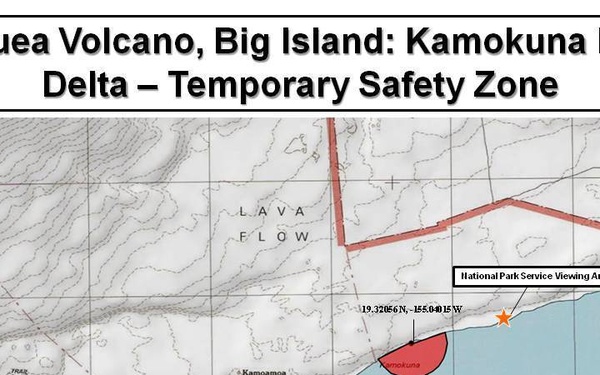 Coast Guard establishes temporary safety zone in vicinity of active Kilauea lava flow into Pacific Ocean off Hawaii’s Big Island