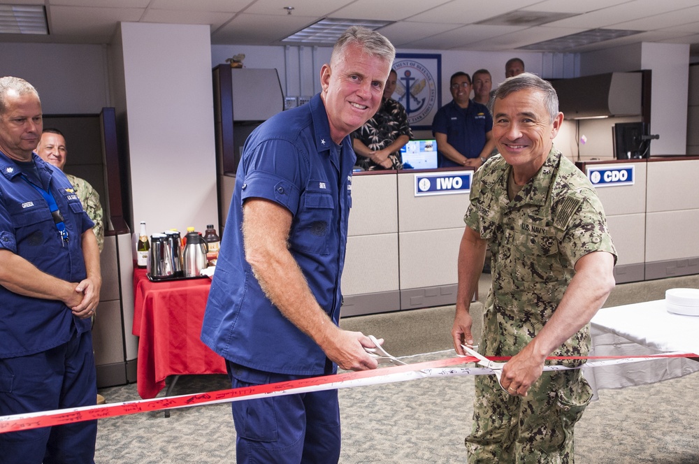 Admiral Harris Attends JIATF West's New Watch Center Ribbon Cutting Ceremony