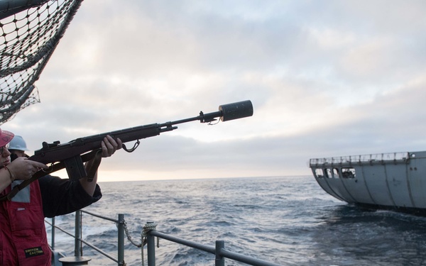 USS Princeton (CG 59) Conducts UNREP during COMPTUEX