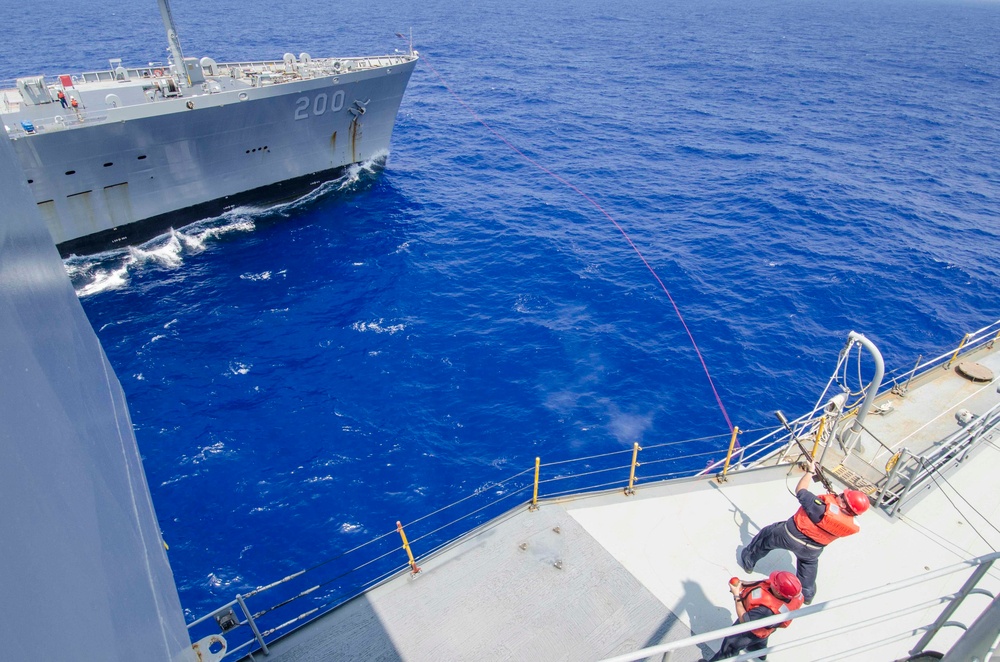 USNS Guadalupe Refuels Frank Cable At Sea