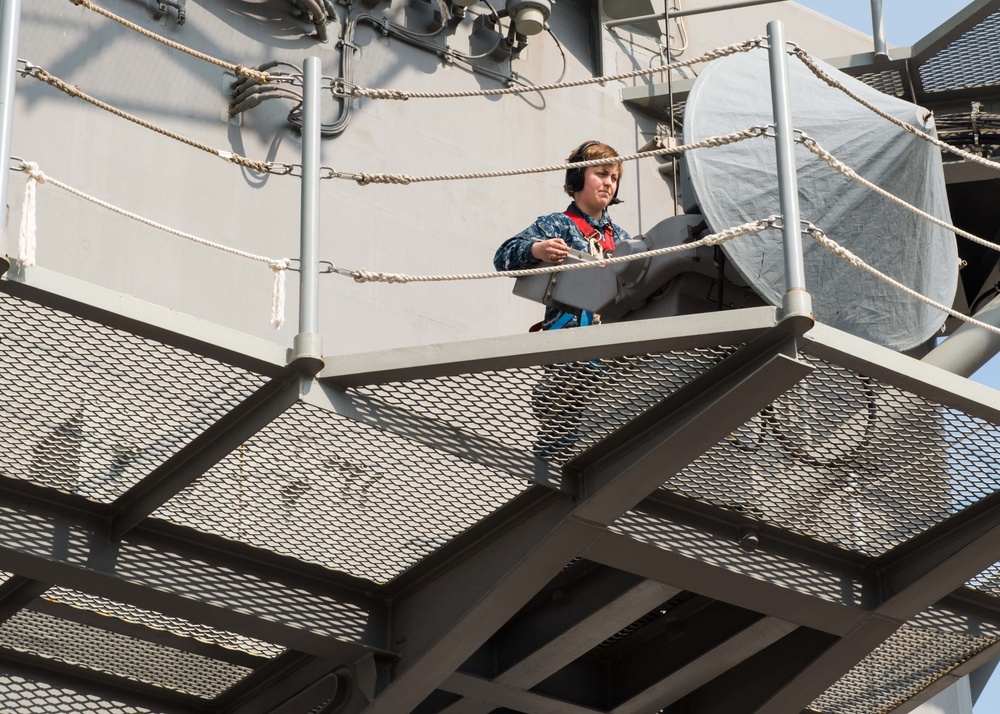 Jennifer Ralston Performs maintenance on A Radar Antenna