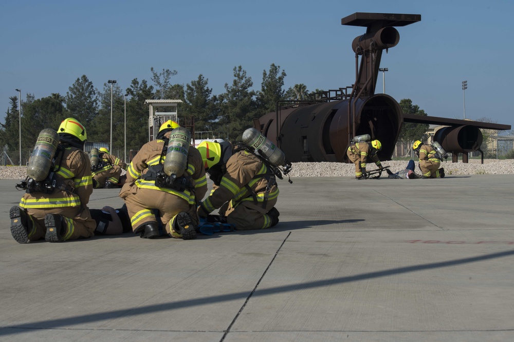 Exercise: Incirlik trains for aircraft mishap