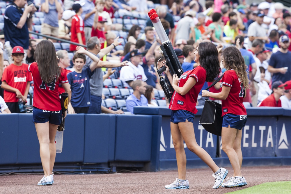 Major League Baseball's Atlanta Braves celebrate the U.S. Army Birthday