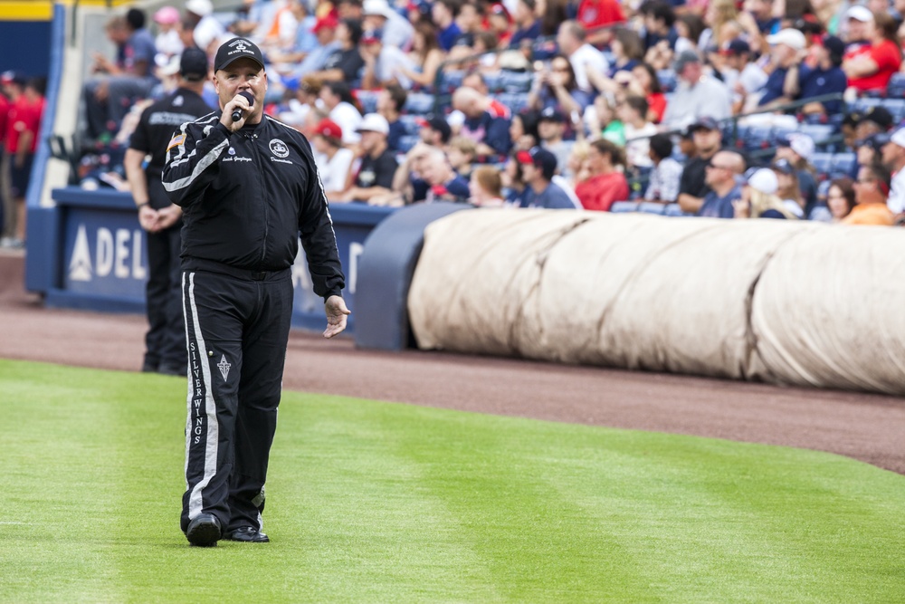 Major League Baseball's Atlanta Braves celebrate the U.S. Army Birthday