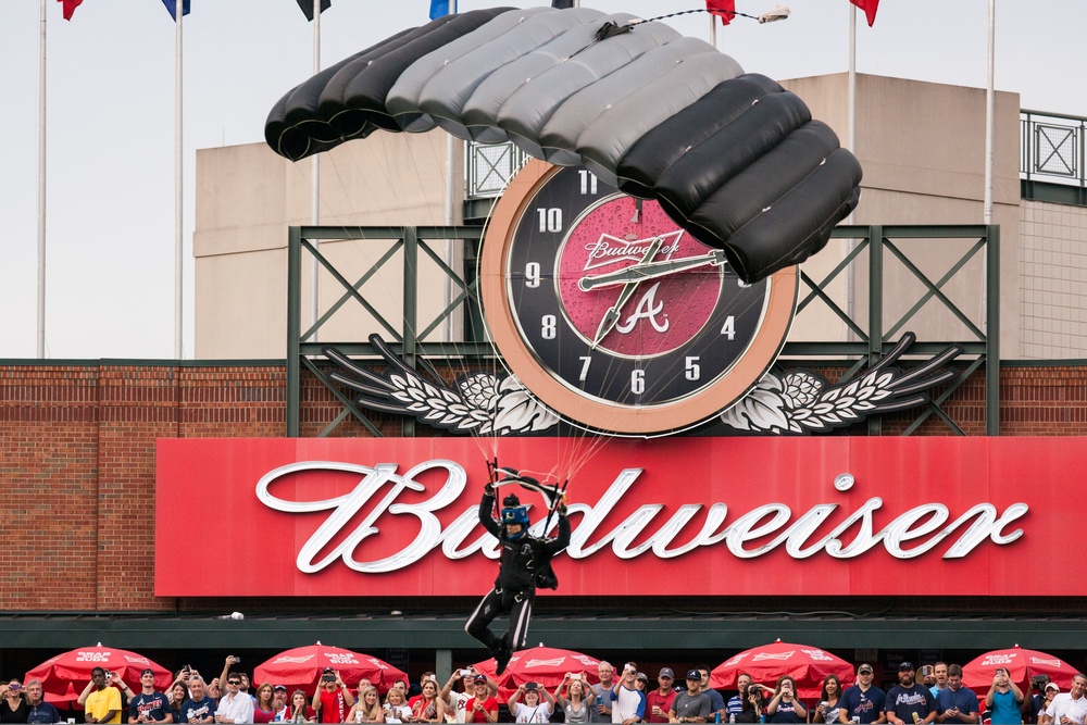 Major League Baseball's Atlanta Braves celebrate the U.S. Army Birthday