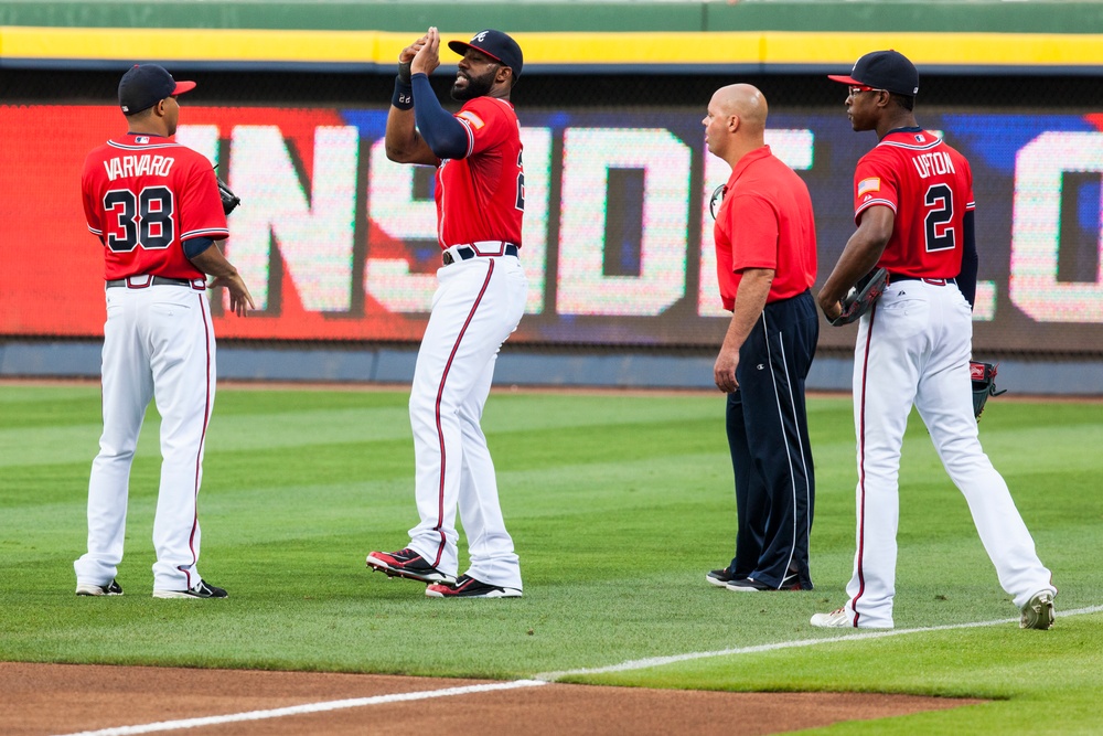 Major League Baseball's Atlanta Braves celebrate the U.S. Army Birthday