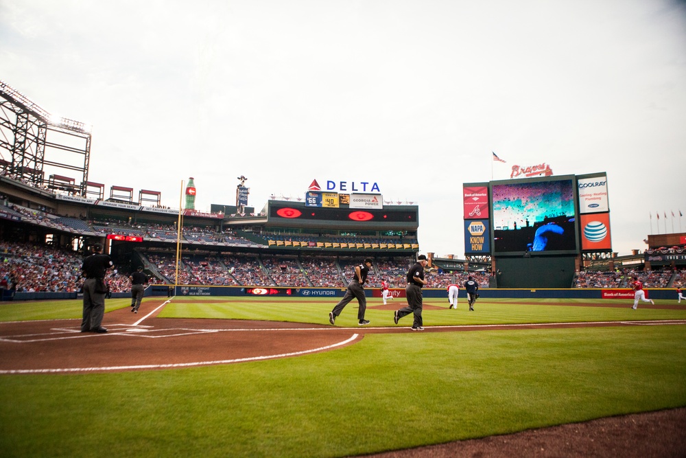 Major League Baseball's Atlanta Braves celebrate the U.S. Army Birthday