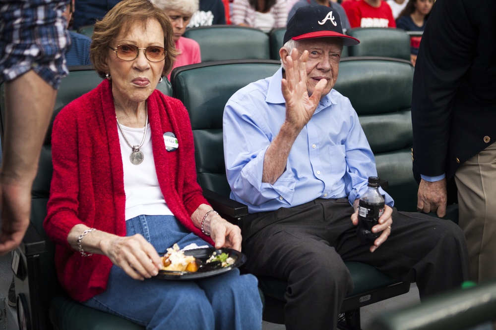 Major League Baseball's Atlanta Braves celebrate the U.S. Army Birthday