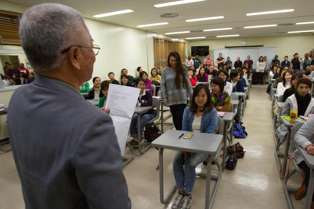 English program students, volunteers awarded aboard Camp Schwab