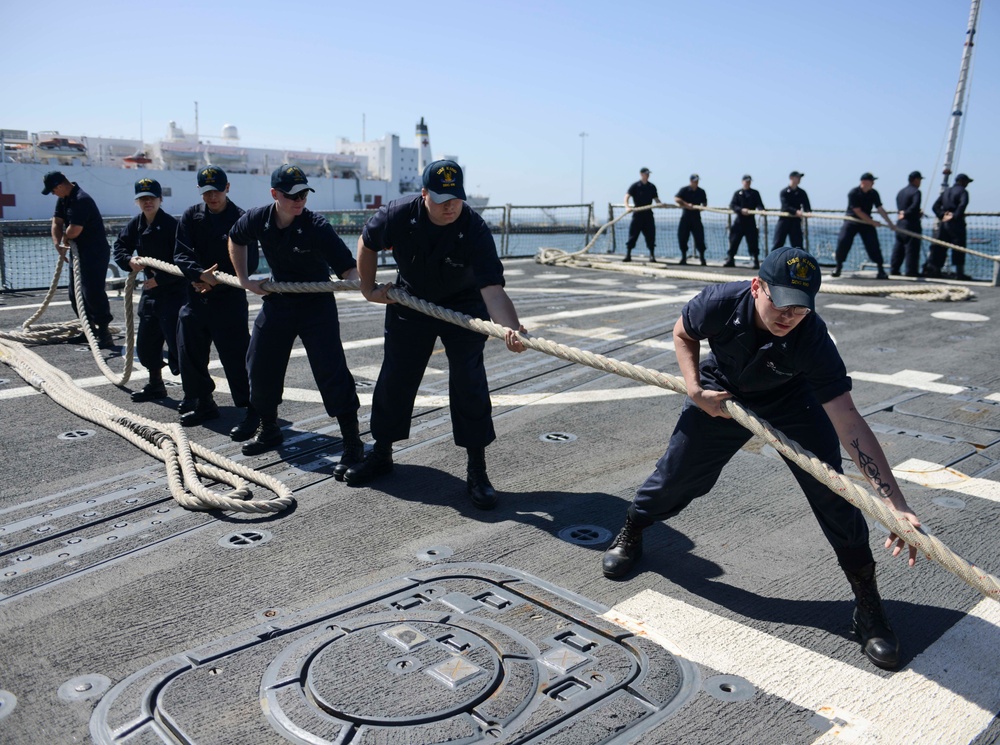 USS Kidd gets underway