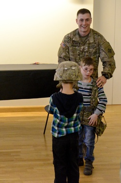 US Soldiers celebrate Easter early with Lithuanian children