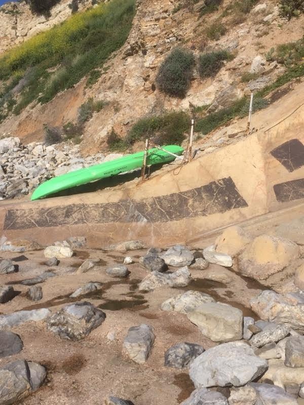 Unmoored kayak near Abalone Cove