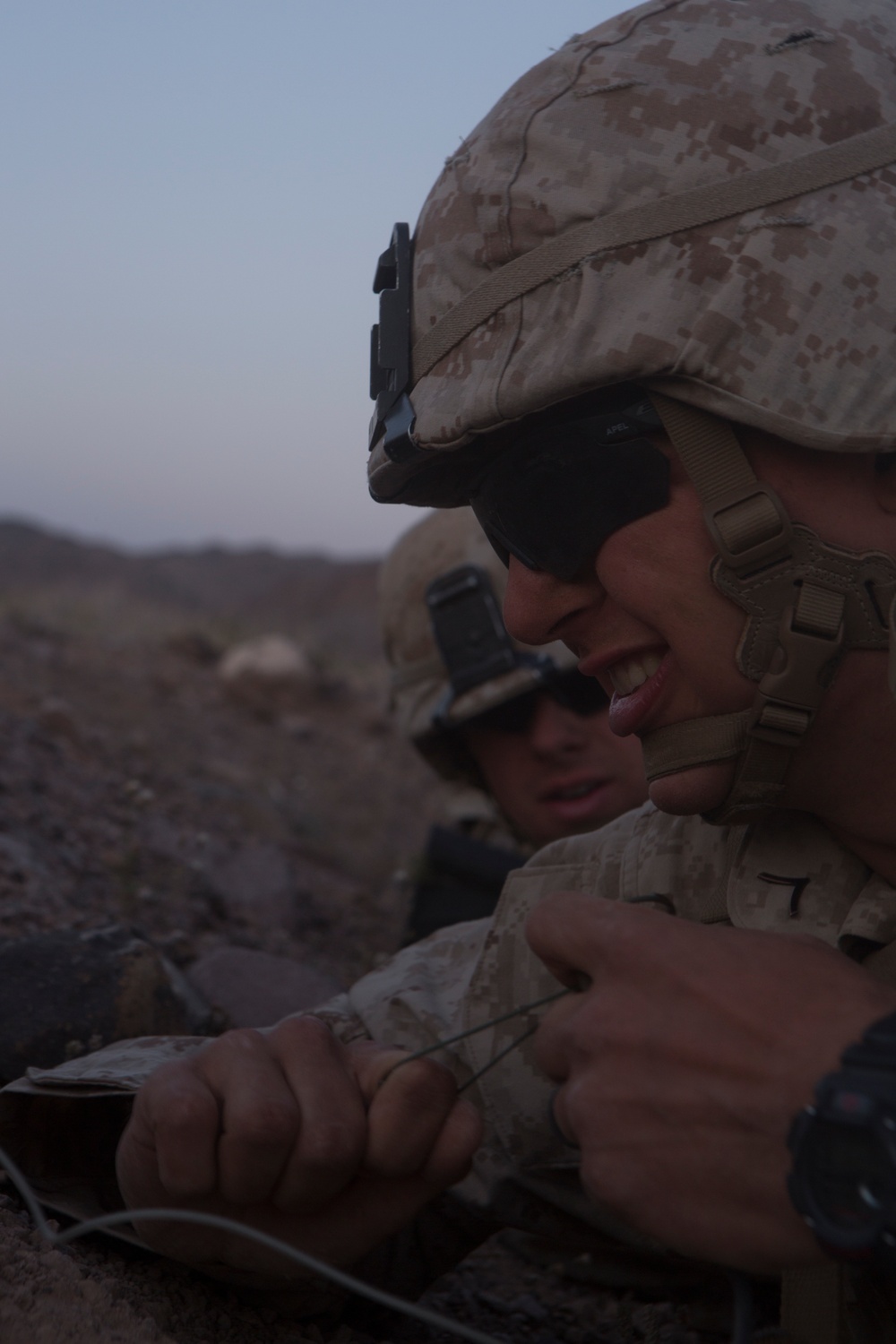 U.S. Marines with 2nd Battalion, 6th Marine Regiment and 2nd Combat Engineer Battalion conduct demolitions range at TalonEx 2-17.