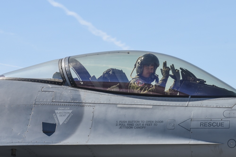 187th Fighter Wing Red Tails takeoff during Red Flag 17-2