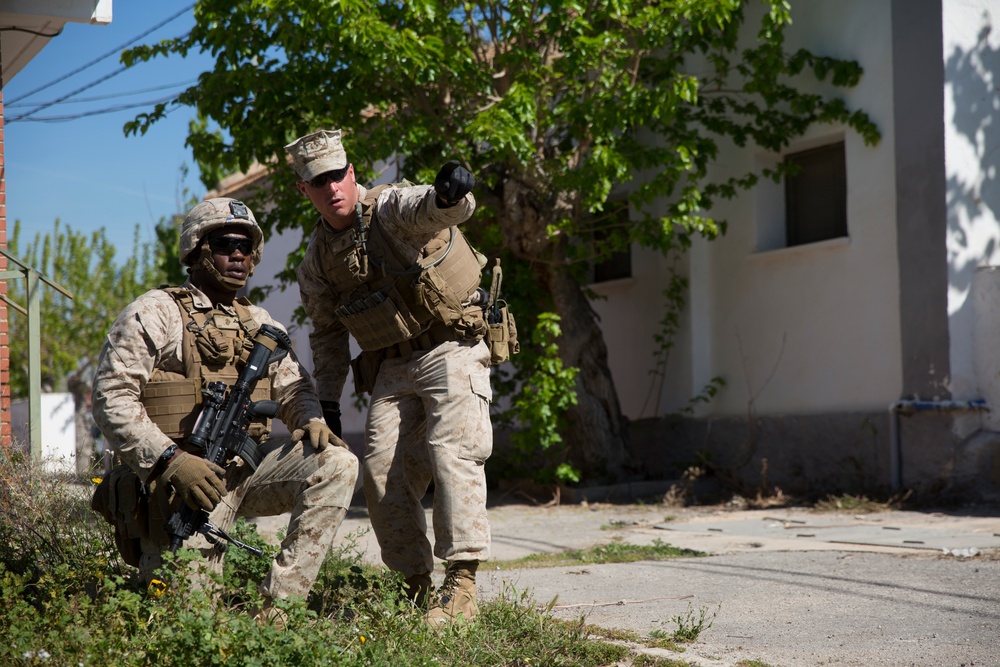 Together As One: U.S. Marines and Spanish SOF conduct MOUT exercise