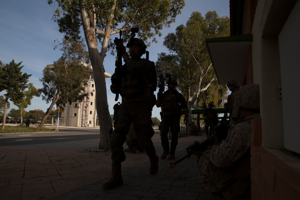 Together As One: U.S. Marines and Spanish SOF conduct MOUT exercise