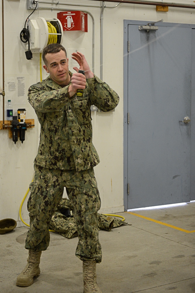 U.S. Coast Guard Reserve Port Security Unit 301 conducts Boarding Team Member training