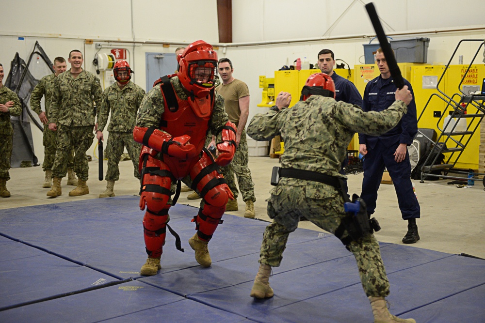 U.S. Coast Guard Reserve Port Security Unit 301 conducts Boarding Team Member training