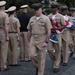 Chief petty officers from U.S. 7th Fleet and USS Blue Ridge (LCC 19) honor fallen chiefs on the day of the 124th birthday of the chief petty officers rank