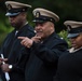 Chief petty officers from U.S. 7th Fleet and USS Blue Ridge (LCC 19) honor fallen chiefs on the day of the 124th birthday of the chief petty officers rank