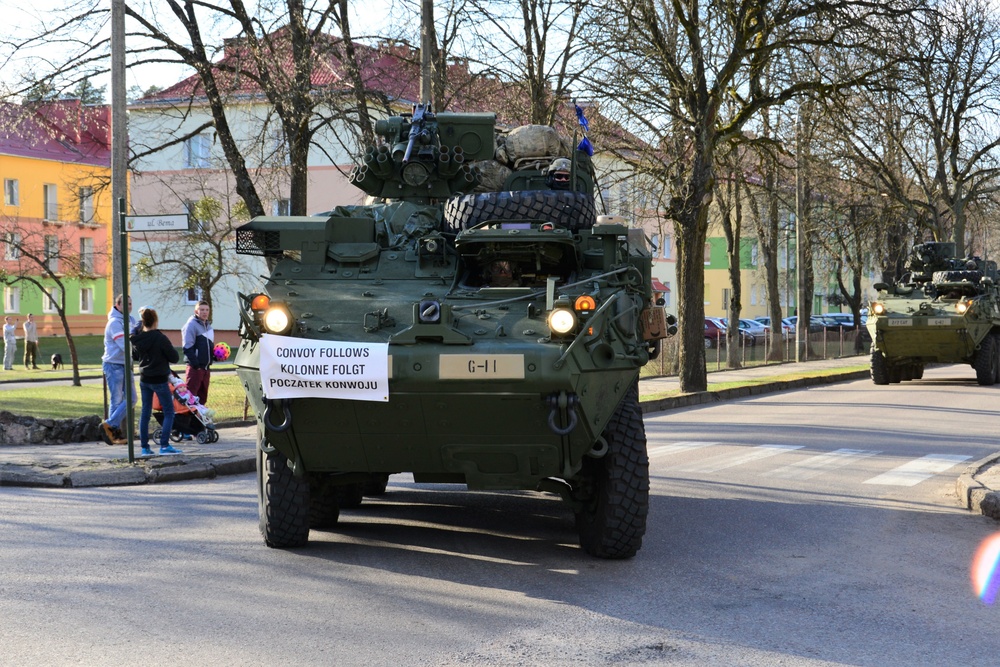 2nd Cavalry Regiment Battle Group arrived in Orzysz