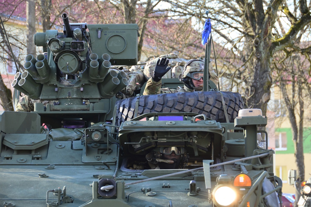 2nd Cavalry Regiment Battle Group arrived in Orzysz