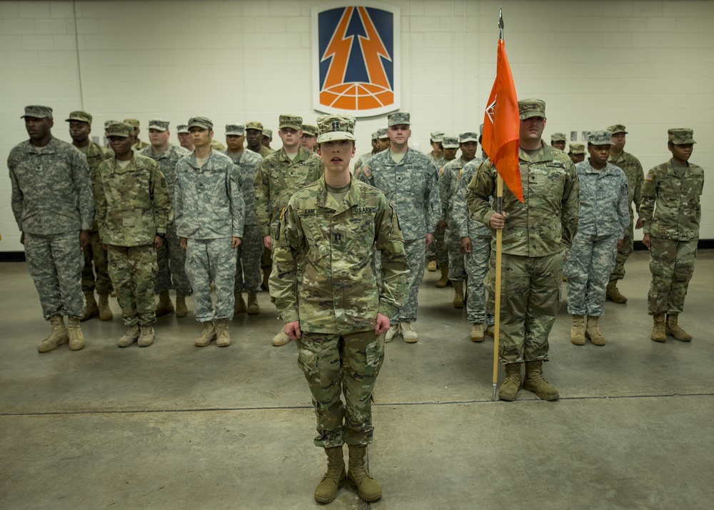 Taking command of the 335th HHC