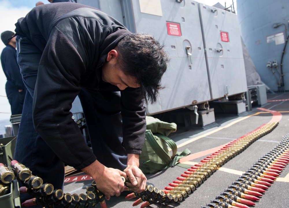 USS Princeton (CG 59) Conducts Live-Fire Exercise