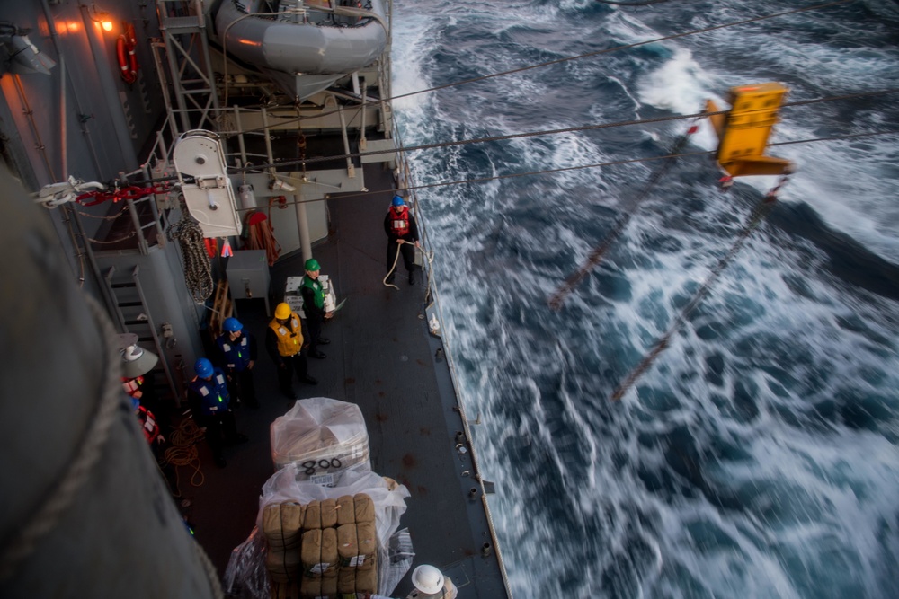 USS Princeton (CG 59) Conducts RAS During COMPTUEX