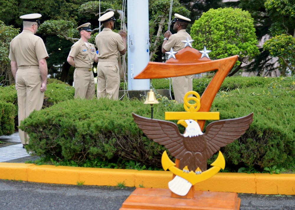 USS Blue Ridge Chiefs Honor Fallen Sailors