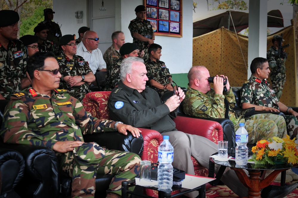U.N. Military Adviser for Peacekeeping Operations, Office of Military Affairs visits Nepal for Exercise Shanti Prayas III