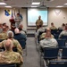 Maj. Gen. Tim Orr visits with Iowa Air and Army Guard members in Fort Dodge.